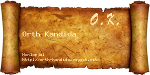 Orth Kandida névjegykártya